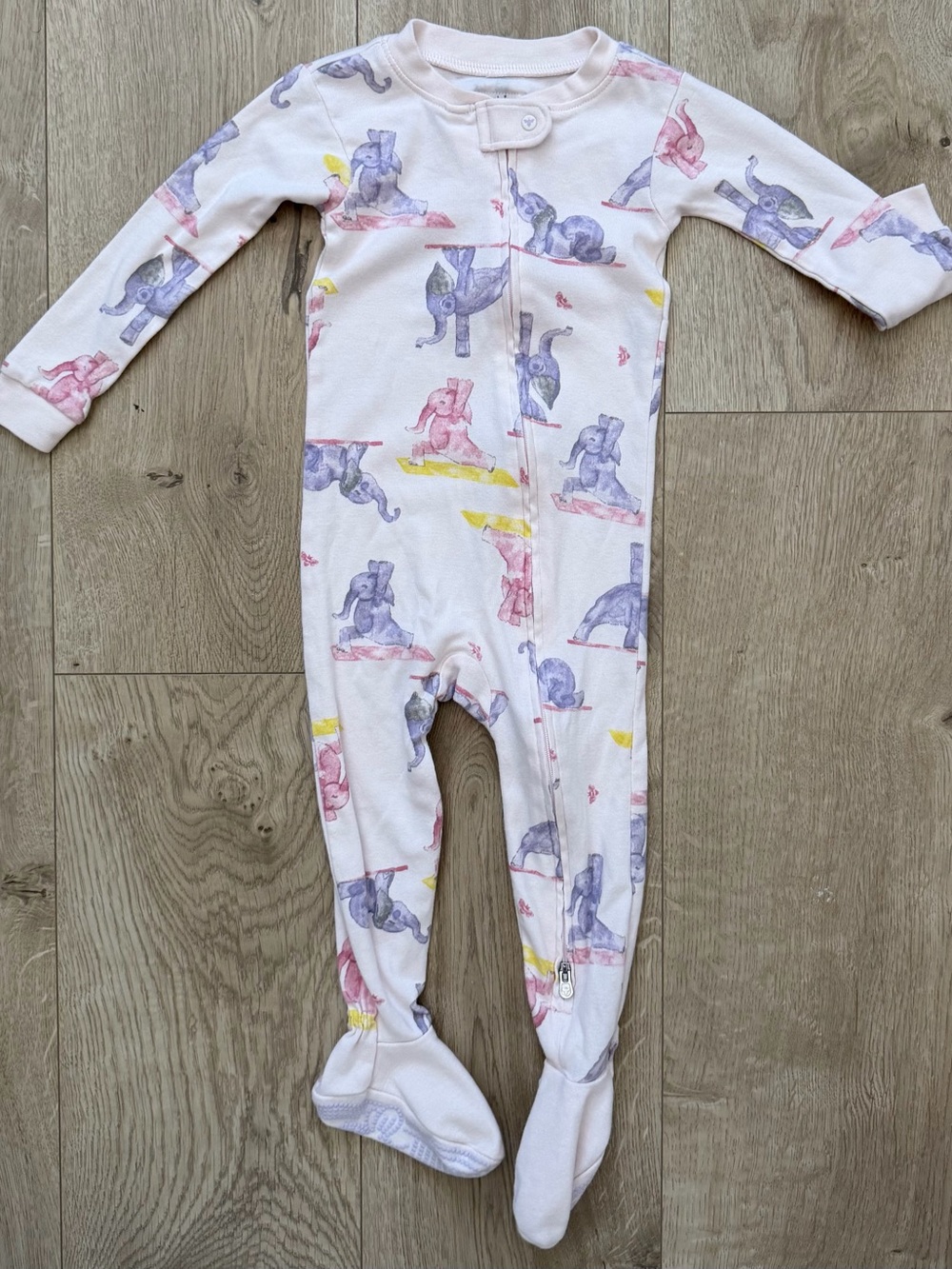 Burt’s Bees Yogi Elephants Footie 18M